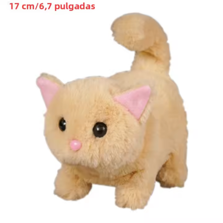 Juguete De Peluche Interactivo Kawaii Gato Simulación Con Cola Balanceante Y Sonido Regalo Para Niños Relleno De Poliéster PP Edad Recomendada 0-18 Años - 1