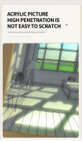 Pintura Iluminada Moderna Y Minimalista Para Dormitorio Luz Nocturna Creativa Tres Colores Ajustables Decoración De Mesa Alumbrado - details 22