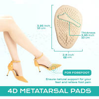 6Pcs Almohadillas De Metatarso De Silicona Para Zapatos Antideslizantes Autoadhesivas Para Mujer Inodoras Para Sandalias Y Tacones Altos Absorbentes De Choque Y Transpirables - details 5