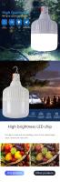 Lámpara De Camping LED Portátil Recargable Por USB Luz De Emergencia Ahorradora De Energía Para Jardín Y Tiendas Con Gancho Para Colgar - details 0