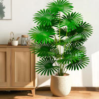 Planta Artificial De Palmera Tropical Grande De Hoja De Ventilador 55-105cm Decoración Para Oficina Y Hogar Ideal Para Vacaciones - details 11