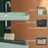 Fuente De Agua Para Gatos Ultra Silenciosa Con Filtro Y Dispensador Automático Para Perros 1.5L Con Bomba Anti-Afogue Recirculación De Filtro - details 3