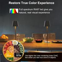 Lámpara De Escritorio LED Táctil Recargable 3 Colores Ajustable Para Dormitorio Sala De Estar Bar Comida Lectura Iluminación - details 7