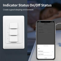 Interruptor Inteligente WiFi Tuya Botón Empuñadura Control Remoto Por App Compatible Con Alexa Y Google Home 110-240V 1/2/3 Gang - details 10