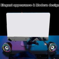 Altavoz para computadora, PC, escritorio, portátil, luz RGB, alimentación USB, control de volumen para PC, portátiles y computadoras de escritorio. - details 2