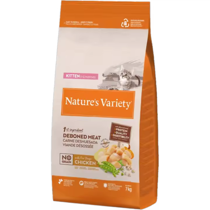 Nature's Variety Kitten No Grain Pollo Campero (Pienso sin Cereales) Pienso sin cereales para gatitos Pollo Campero - Alimento natural y nutritivo para tu mascota - 1