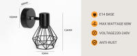 Aigostar Lámpara Techo Focos，Focos Led Interior Techo Base E14， Apliques Focos de Techo Orientables ， Plafón Foco de Techo LED Para Dormitorio，Salón，Pasillos，Decoración mural 2 paquetes(Sin Bombillas) - details 4