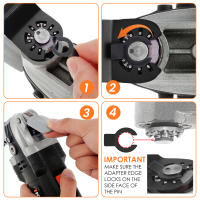 Set De 8 Hojas De Sierra Oscilante Bi-metálica De Acero Inoxidable Para Herramienta Multifuncional Kit Con 3 Selladores Libro De Desbloqueo Corte - details 7
