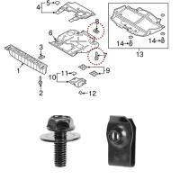 10PCS Tornillos Autoperforantes Para Automóvil U-clamp Tornillos De Retención De Capa De Parachoques Y Bumper M6 Para Cubierta Del Motor - details 4