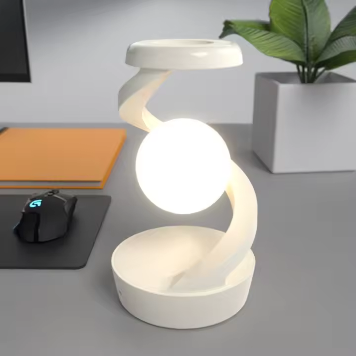 Lámpara Levitante Giratoria 2025,Carga Automática para Móvil + Cambiando Las Luces en el control de GESTOS Luz LED Ajustable,Diseño Futurista para Habitación/Oficina/Estantería - 1
