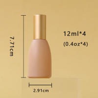 Set De 4 Botellas De Aceite Esencial De Vidrio Frosted De 12ml Con Rodillos De Acero Inoxidable Y Tapas Pintadas De Oro Para Uso Tópico Y Aromaterapia - details 7