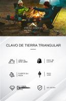 Widesea 4pc/set Palos De Tenda Para Suelo De Nieve Dura Accesorios De Exterior Equipamiento De Refugio Suministros Para Senderismo Turista - details 0