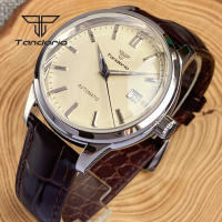 Reloj Automático Tandorio Para Hombre 40mm Doble Domed Sapphire NH35 Water Resistance 20BAR Con Fecha Y Espalda De Vidrio En Cuero Polido - details 12