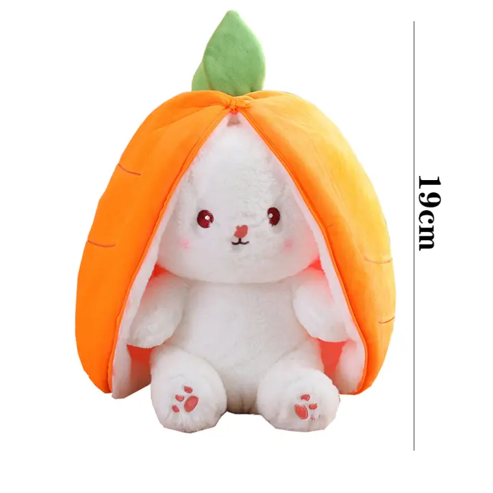 Muñeco De Peluche Creativo De 19cm En Forma De Fresa Zanahoria Conejo Para Bebés Juguetes Suaves Para Niños Regalo De Cumpleaños - 1