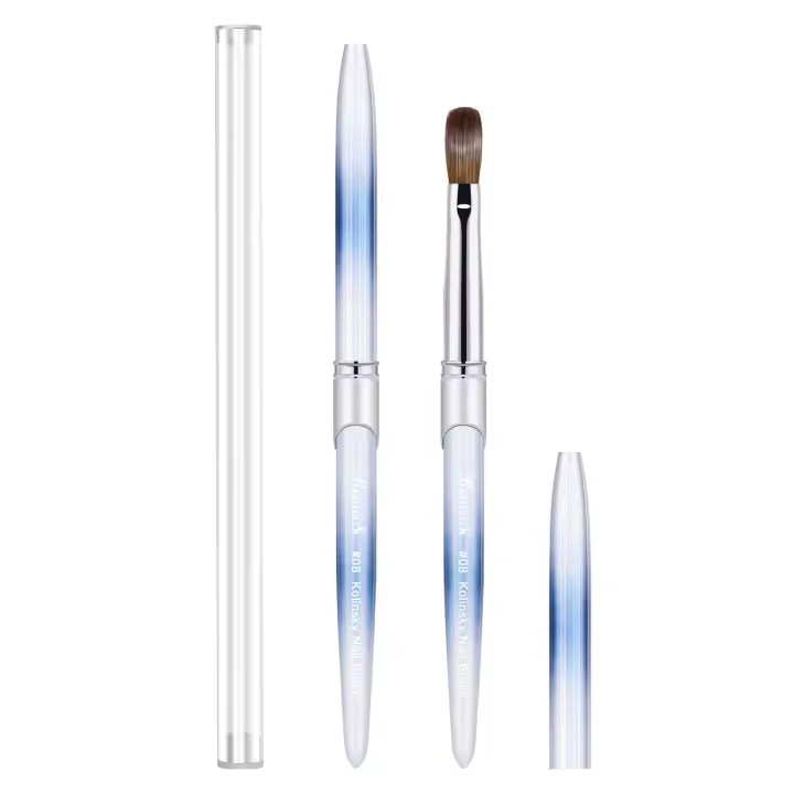 Cepillo De Uñas De Acrílico Kolinsky De Alta Calidad Con Mango De Madera Herramientas De Dibujo Para Manicura Y Gel De Constructivo - 1