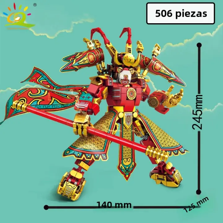 Bloques De Construcción Mecha De Mono Rey Wukong HUIQIBAO Para Niños Y Jóvenes Constructores De Bricks Pequeños Compatible Con Lego Regalos Para Niños - 1