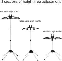 Soporte de vapor-Percha de ropa para ropa al vapor, Soporte de vapor para Ropa, Soporte de vaporizador telescópico plegable, Tidedero de mano Standi - details 2