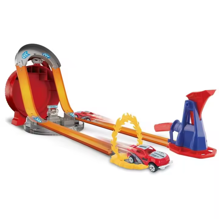 Pista Maletín Portacoches Hyper Circuito con 2 Coches y Luz Garajes gasolineras parkings autopistas etc. MODELMOVIL - 1