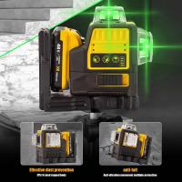 3D 360 Grado Vertical 12 Líneas Nivel Láser Horizontal Luz Verde Medidor de Nivel Set Herramientas de topografía al aire libre Para 12V Litio Batte - details 8