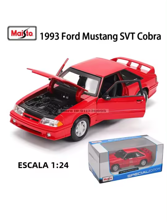 Maisto 1:24 Modelo De Coche De Aleación 1993 Ford Mustang SVT Cobra Regalo De Colección De Juguetes Estático De Precisión - 1