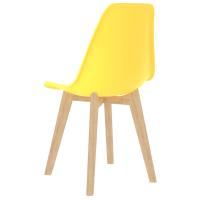 vidaXL Sillas de comedor 6 unidades plástico amarillo - details 4