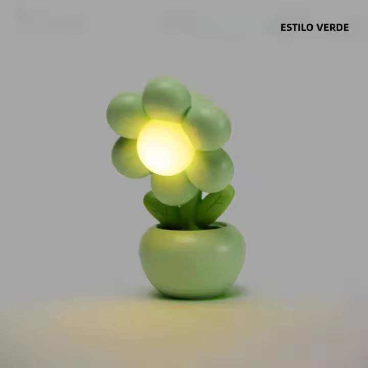 Lámpara De Noche LED Mini Con Diseño Floral Para Decoración De Hogar Y Dormitorio Lámpara De Escritorio Creativa Para Niños Regalo Iluminación De Mesa Con Luz Suave Y Efecto Decorativo - 1
