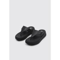 Fitflop F-MODE LEATHER FLATFORM TOE - POST SANDALS Sandalia Con Cuña Mujer Negro - details 0