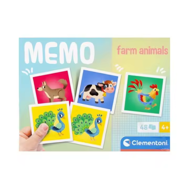 MEMO ANIMALES DE GRANJA JUEGO DE MEMORIA DE CLEMENTONI - 1