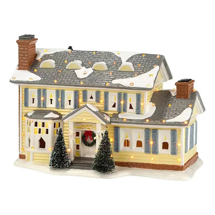 Adorno De Navidad Venta De Pueblos Iluminados Estilo Casa Griswold Para Decoraciones De Vacaciones Y Navidad Figura De Resina - 1