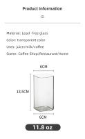 Vaso Cuadrado De Vidrio Transparente Para Bebidas Frías Gran Capacidad Para Café Con Hielo Té Con Leche Vino Rojo Cerveza - details 2