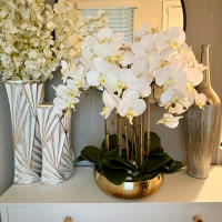 1pc Arco De Mariposa De Seda Con 9 Cabezas Orquídea Falsa 69/100CM Para Decoración De Hogar Y Bodas Flores Artificiales Para Decoración Interior - details 3