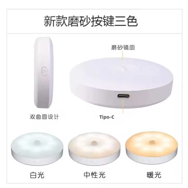 Lámpara LED Recargable Con Sensor De Movimiento Para Decoración De Habitaciones Pasillos Y Armarios Luz Nocturna Para Dormitorio - 1