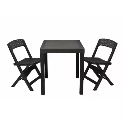 Conjunto de terraza Richardson 119, Muebles ES, Plástico, Antracita - 1