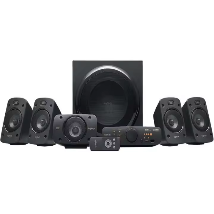 Logitech z906 sistema de altavoces 5.1 thx 1000w - subwoofer 165w - dolby & dts - mando a distancia - color negro - 1