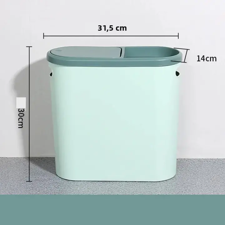 Bandeja De Basura Silenciosa Y Espaciosa Para Cocina Y Baño Con Capacidad Grande Tipo De Cierre Press Para El Hogar - 1