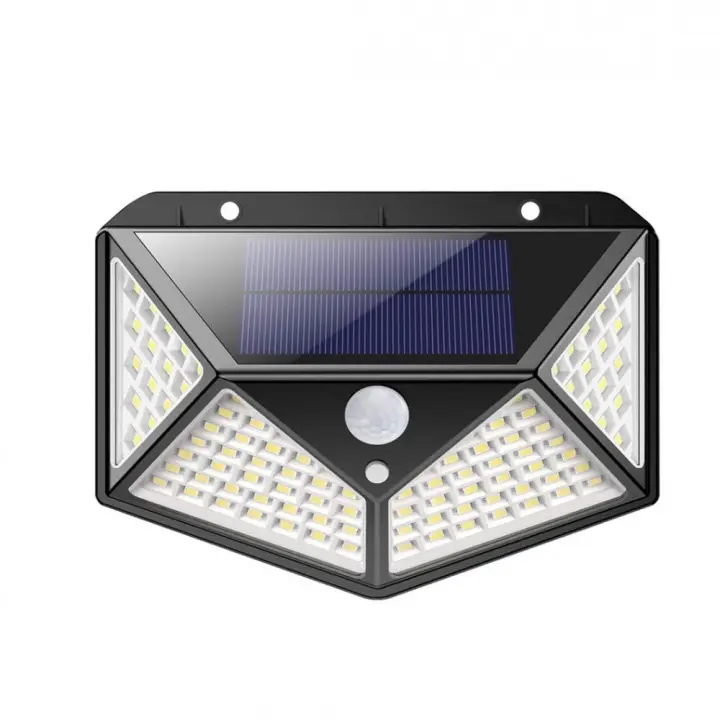 Mediawavestore Lámpara Solar con Sensor de Movimiento y 100 LED - Iluminación Exterior de Ángulo Amplio 270° - 1