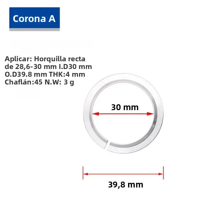 Juego De Headset De Bicicleta De Acero Rodamientos 41 41.8 47 49 52mm Reparación Para Bicicleta De Montaña Accesorios De Bicicleta 28.6 44mm30mm 40mm - 1