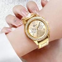 Set De 6 Piezas Reloj De Lujo Para Mujer Con Anillo Collar Y Pendientes De Strass Moda Casual Reloj De Pulsera Para Damas - details 3