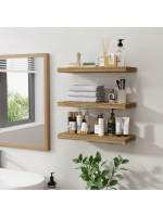 Estante Flotante De Madera Rustica 1 Pc Decoración Nórdica Para El Hogar Almacenamiento En La Pared Regalo Estante De Colgador Para Dormitorio Sala De Estar Baño Cocina - details 4