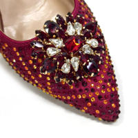 Sandalias De Fiesta Verdes Con Zapatos De Tacón Alto Y Bolso De Venus Chan Estilo INS Punta Redonda Brillante Elegantes Para Mujer - details 53
