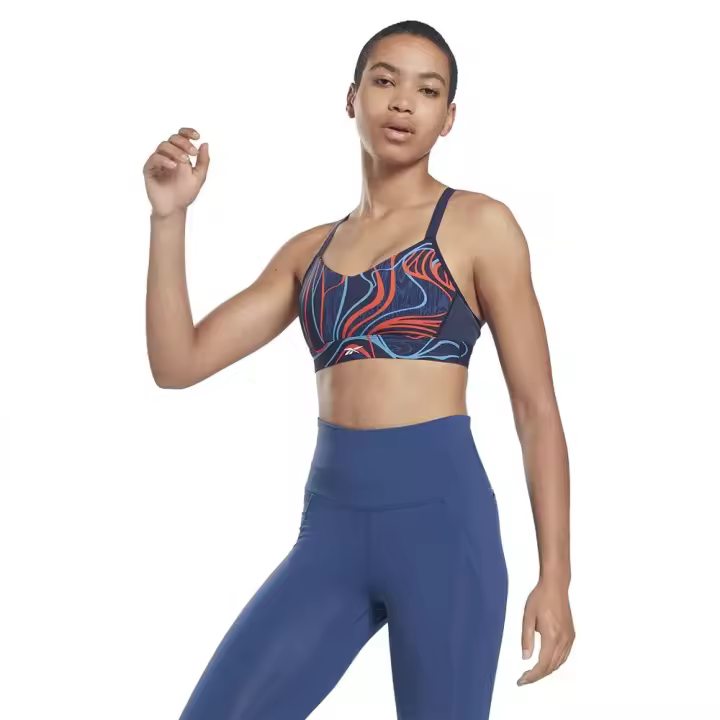 Reebok Sujetador Deportivo De Impacto Medio Lux Strappy Aop - 1