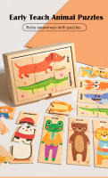 Juego De Memoria Con Patrones Animales En Madera Juguete Educativo Montessori Para Niños Regalos De Halloween Y Navidad - details 0