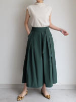 Falda Midi A-Line Elegante De Cintura Alta Para Mujer REALEFT Con Bolsillos Estilo Coreano Casual Suelta Y Solidaria Con Cinturón - details 17