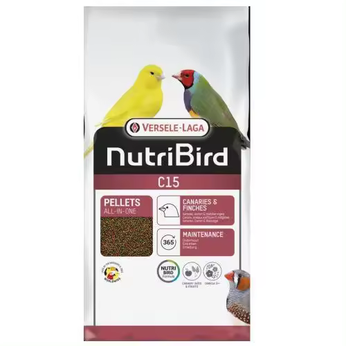 VERSELE-LAGA NUTRIBIRD C15 Pienso de Mantenimiento para Canarios, Pájaros exóticos y autóctonos. ¡Plumaje Sano y Colorido - 1