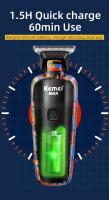 Cortadora De Pelo Kemei-5090 Profesional Con Pantalla Digital Para Hombres Patrón Graffiti Aleatorio Recortadora Eléctrica Ajuste De Longitud - details 6