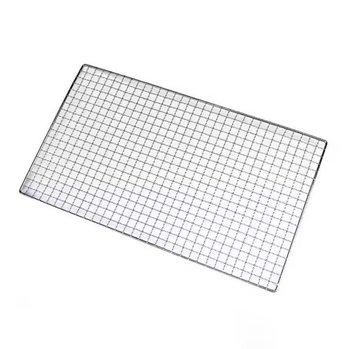 Cesta De Asado Antideslizante Para Pescado Con Mango De Metal Herramienta De Barbecue Para Carne Bacon Grill Rededor Para BBQ Al Aire Libre Y Cocina Picnic - 1