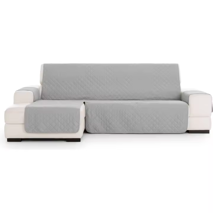 ECOMMERC3  Funda Sofá Chaise Longue Tamaño Extra I+D (Variedad de Colores) - Funda De Sofá De Tejido Acolchado - Tejido Transpirable y Extra Suave Con Protección Antidesgaste - Diseño Antideslizante Con Banda Elástica - 1