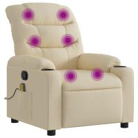 vidaXL Sillón de masaje reclinable de tela Gris claro, Gris oscuro, Negro Sillon Dormitorio Sillon Comodos Silla Relax Sillón Sofá - details 1