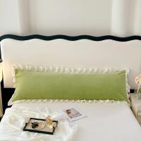 Funda De Almohada De Talla Grande De Poliéster 100% Con Volante De Encaje Para Doble Calidez De Algodón Flannel Para Pareja En Invierno 45x180cm - details 12