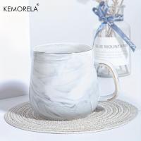 KEMORELA Taza De Café Creativa De Cerámica Con Borde Dorado 400ml Ideal Para Desayuno Regalo De Vacaciones Taza De Mano - details 2